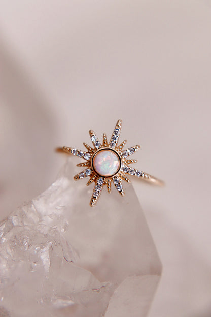 Asteria | opal starburst ring by Terra Luna Sol