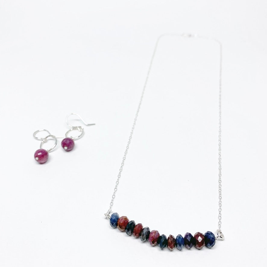 Ruby Gemstone Drop Earrings by Jennifer Cervelli Jewelry
