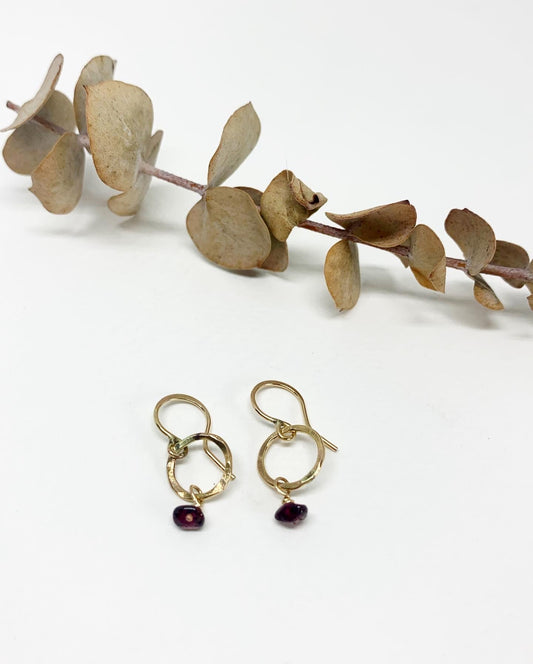 Garnet Drop Earrings by Jennifer Cervelli Jewelry