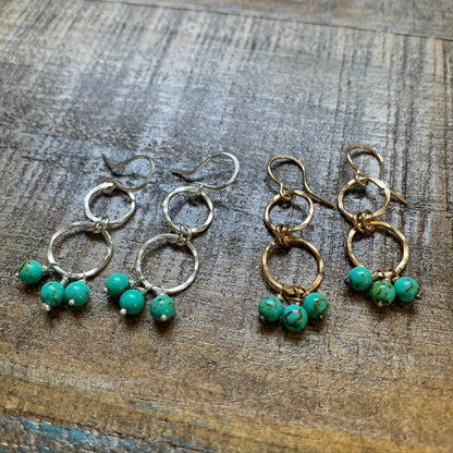 Mini Turquoise Chandelier Earrings by Jennifer Cervelli Jewelry