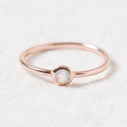 Rainbow Moonstone Silver, Gold or Rose Gold Ring by Tiny Rituals
