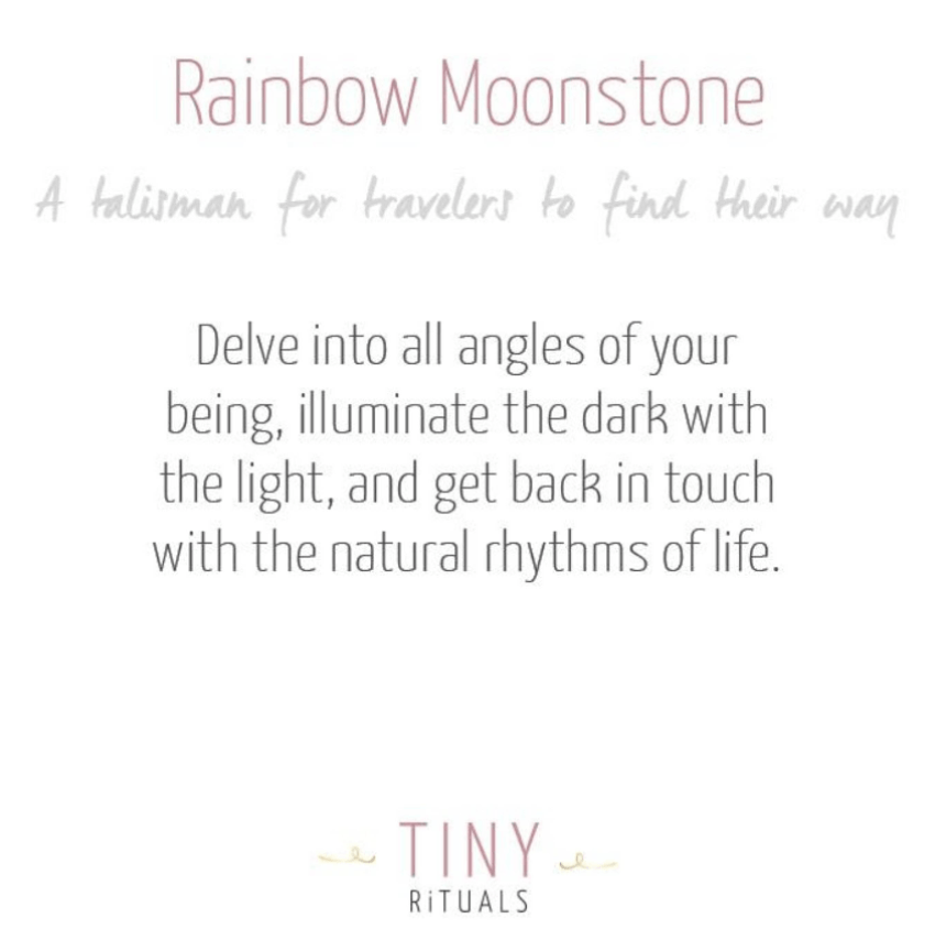 Rainbow Moonstone Energy Anklet by Tiny Rituals