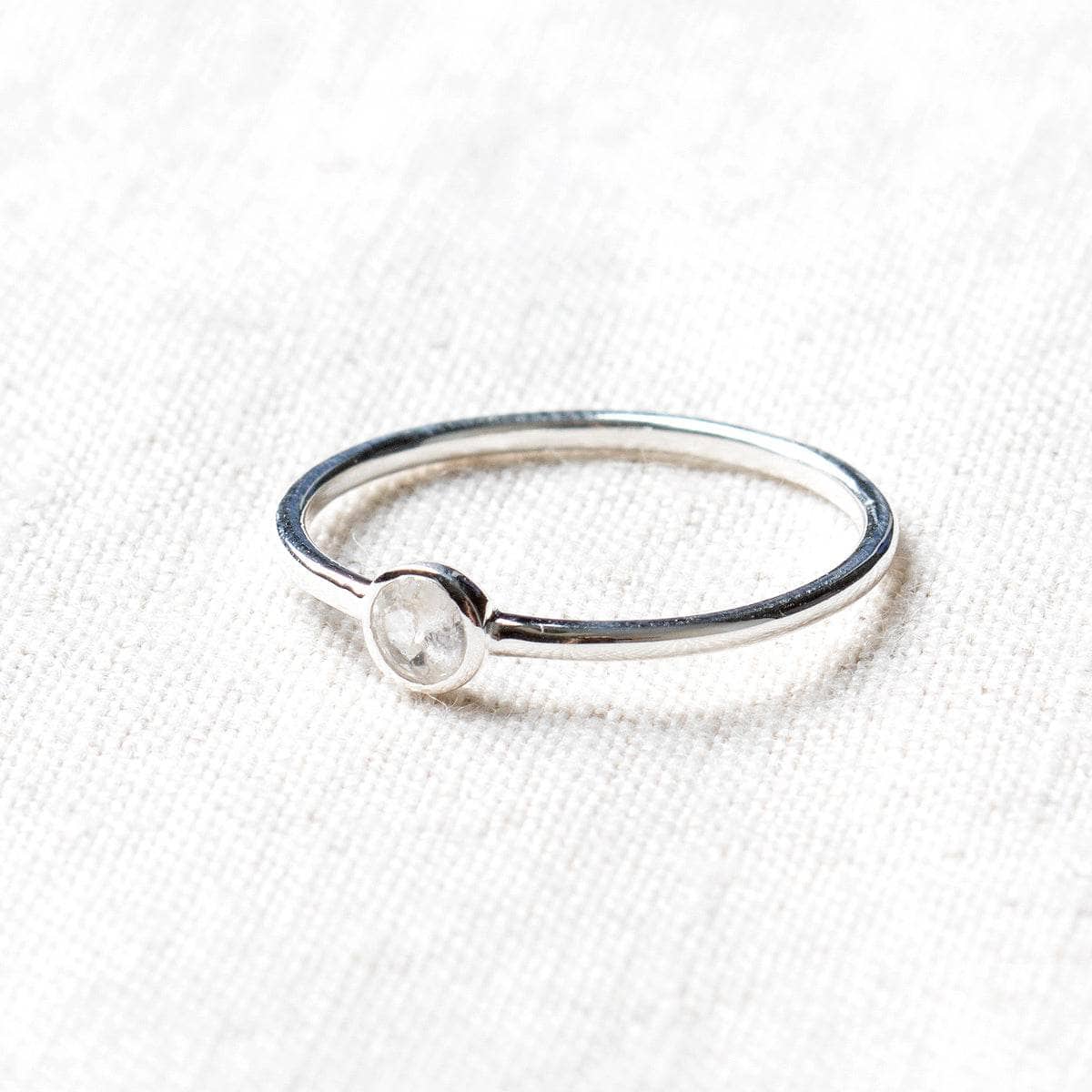 Herkimer Diamond Silver or Gold Ring by Tiny Rituals