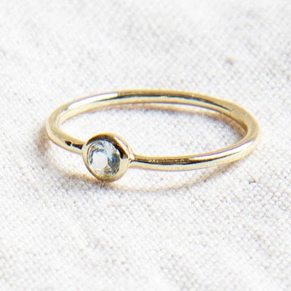 Blue Topaz Silver or Gold  Ring by Tiny Rituals