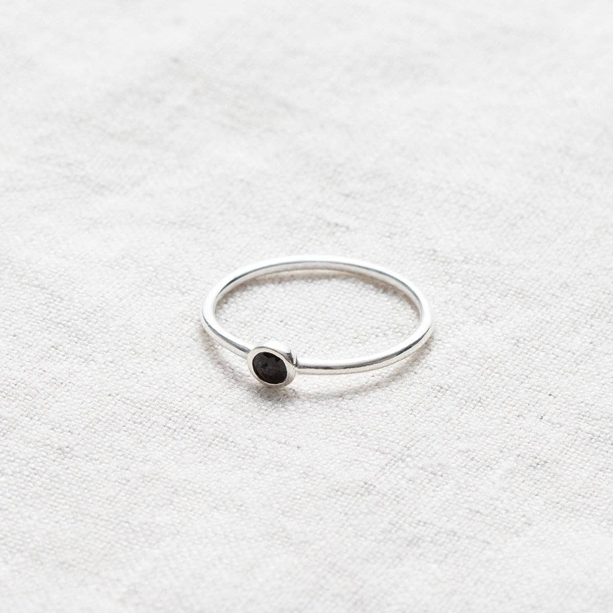 Black Onyx Silver Ring by Tiny Rituals