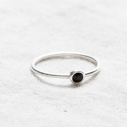 Black Onyx Silver Ring by Tiny Rituals