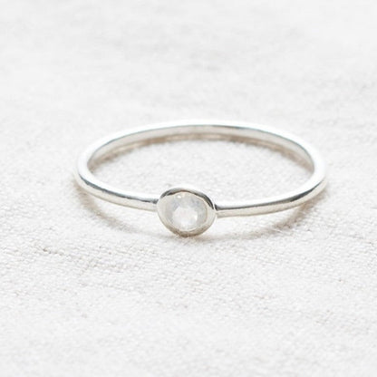 Rainbow Moonstone Silver, Gold or Rose Gold Ring by Tiny Rituals