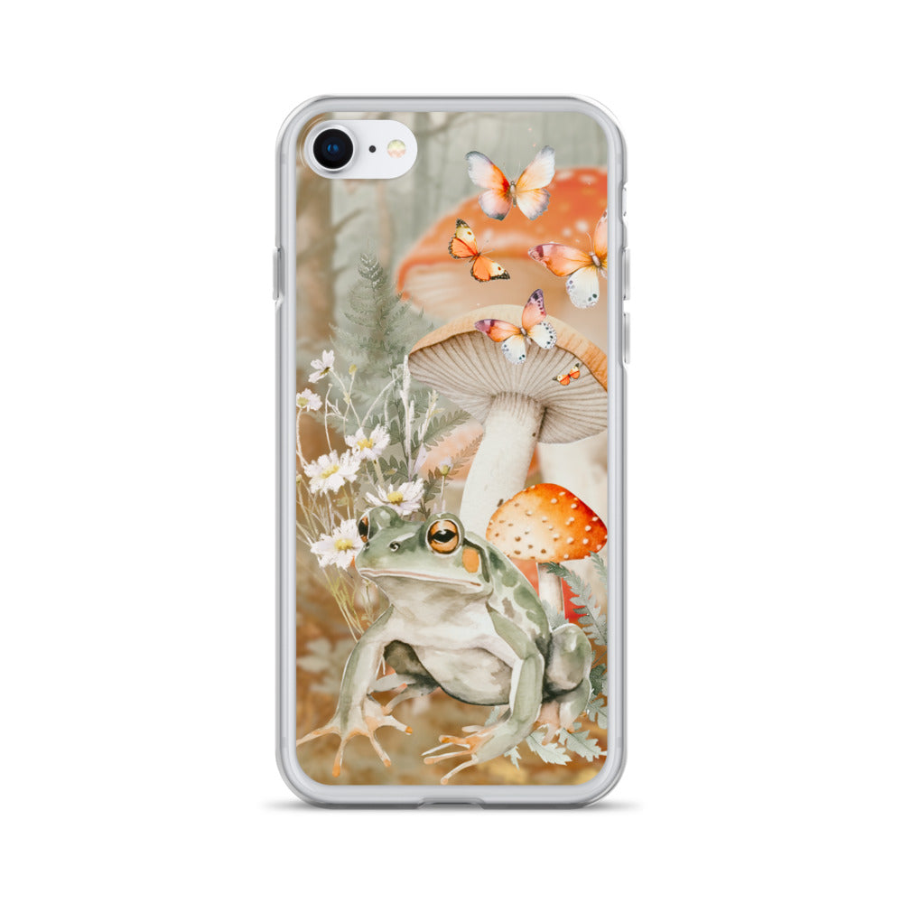 Cottage Core Toad and Mushrooms Clear Case for iPhone®