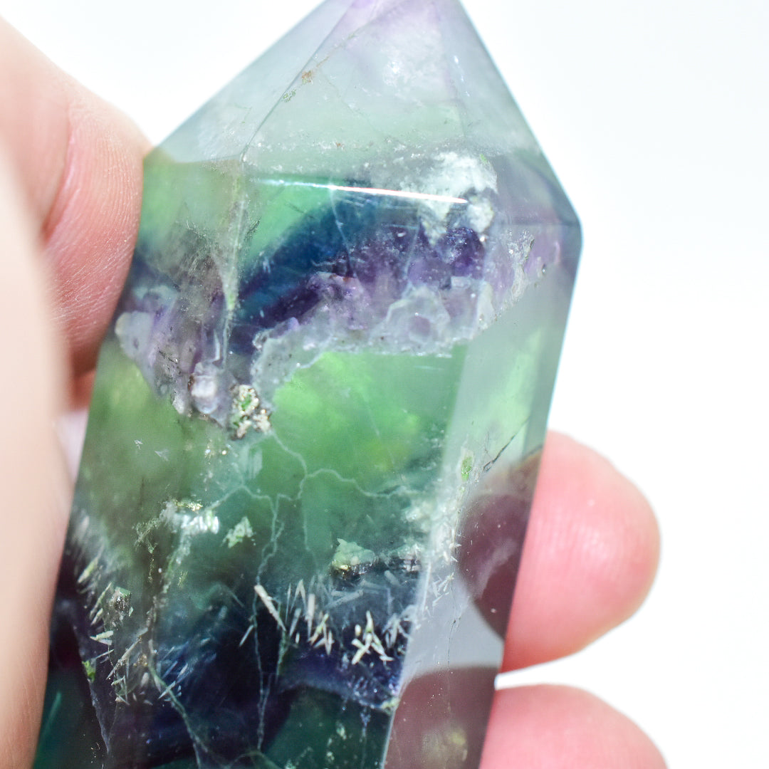 Fluorite Crystal Gemstone Point