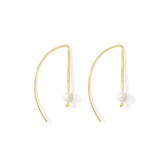 Freshwater Pearl Hook Earrings by SLATE + SALT
