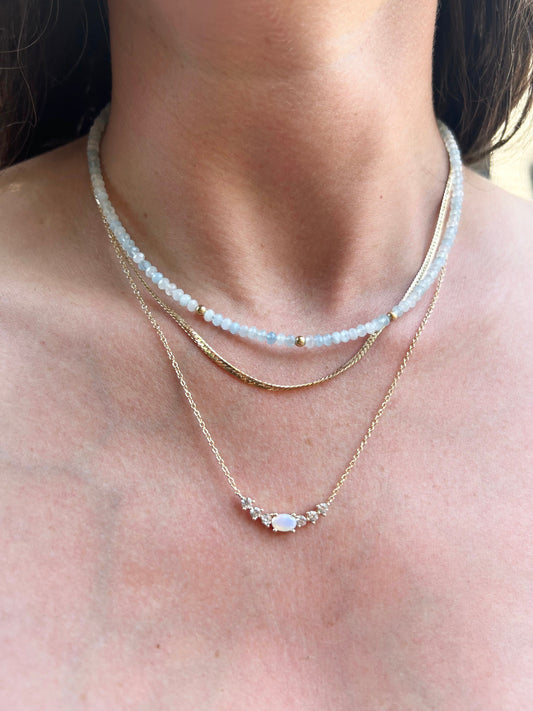 Aquamarine Necklace by Eight Five One Jewelry