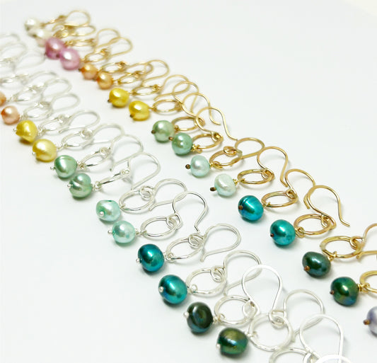 Pearl Drop Earrings by Jennifer Cervelli Jewelry