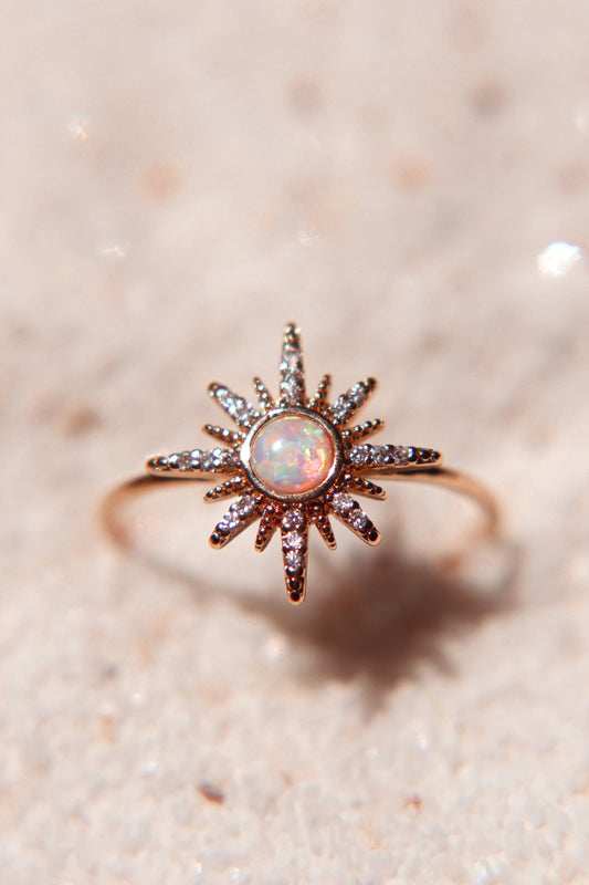 Asteria | opal starburst ring by Terra Luna Sol