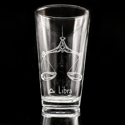 ZODIAC Pint Glasses by LumEngrave