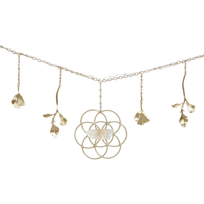 Flower of Life Healing Crystal Grid Garland with String Lighting by Ariana Ost
