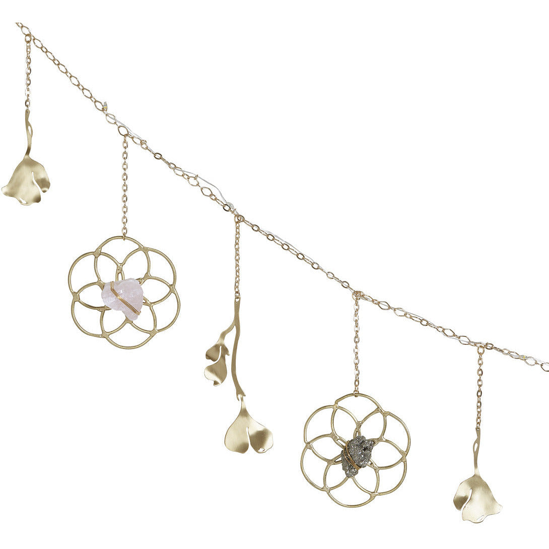 Flower of Life Healing Crystal Grid Garland with String Lighting by Ariana Ost