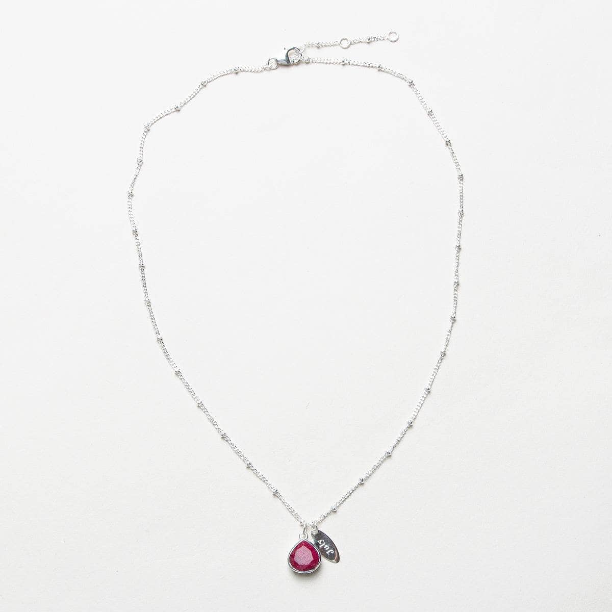 July Ruby Birthstone Necklace by Tiny Rituals