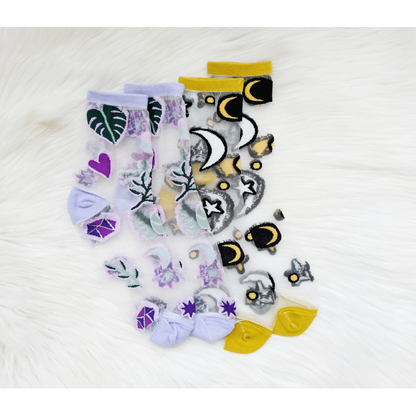 Embroidered Mesh Ankle Socks | Goddess Provisions