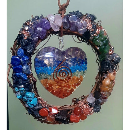 Chakra Crystal EMF 5G Sun Catcher Synergizing Room Protection with