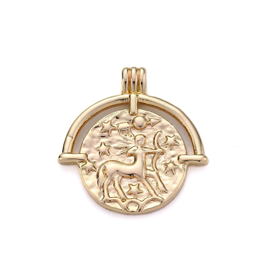 Zodiac Medallion Necklace by Jonesy Wood