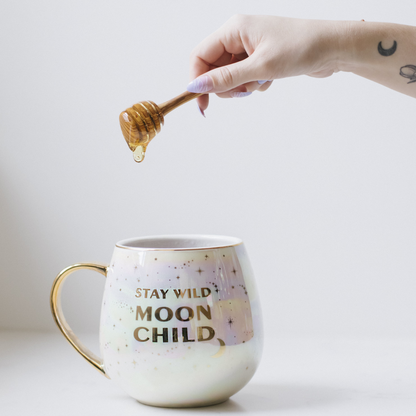Stay Wild Moon Child - Celestial Mug Set + Natural Amethyst Tea