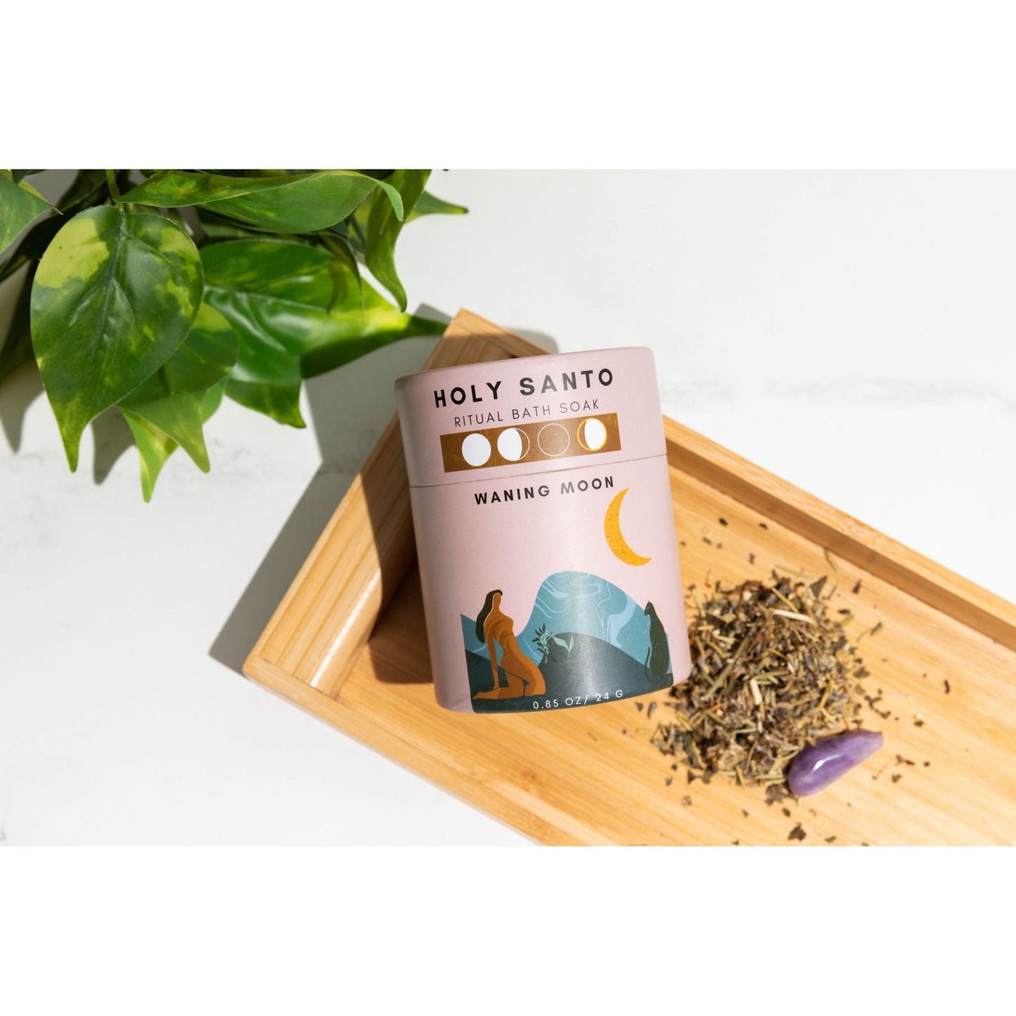 Moon Phase Organic Bath Soak with Dried Herbs and Flowers - Ritual