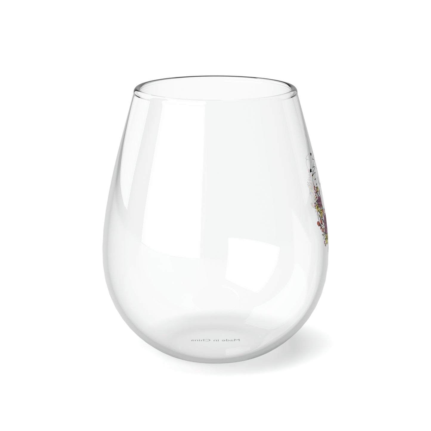 Leo Flower and Stars Stemless Wine Glass, 11.75oz