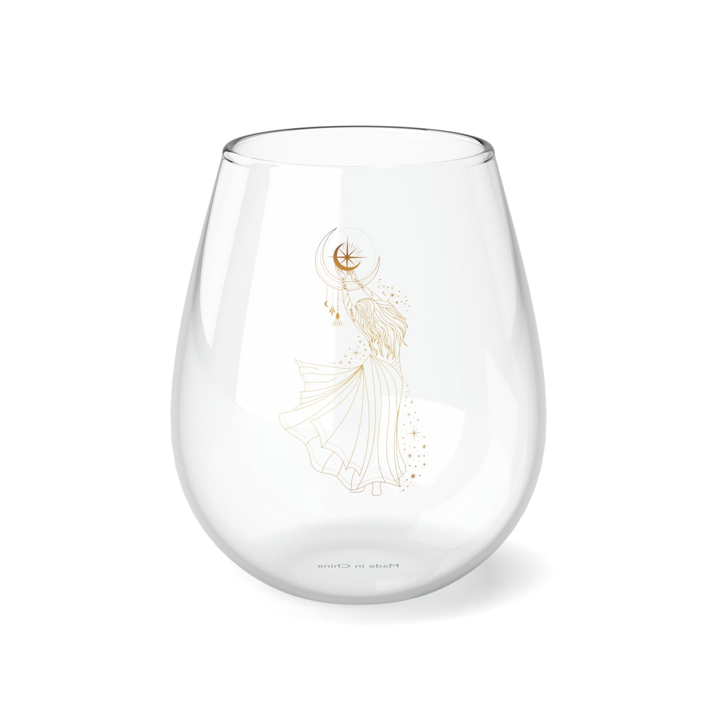 Dancing Zodiac Girl - Virgo Stemless Wine Glass, 11.75oz