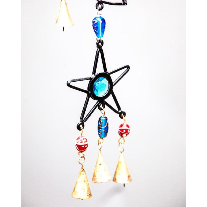 Celestial Sun and Moon Chime with  Beads