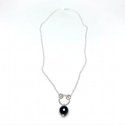 Sapphire Gemstone Drop Necklace by Jennifer Cervelli Jewelry