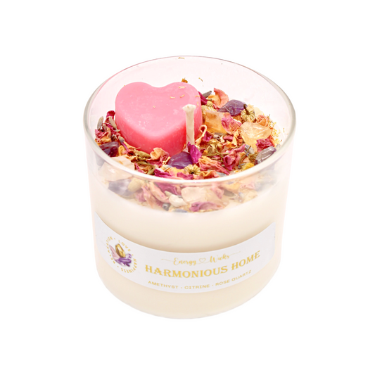 Harmonious Home Crystal Candle by Energy Wicks