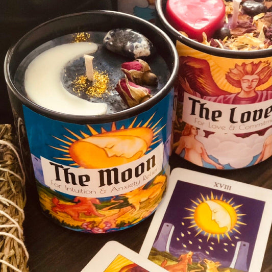 The Moon Tarot Candle by Energy Wicks