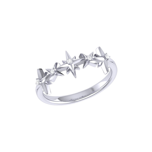 Starry Lane Diamond Ring in Sterling Silver by LuvMyJewelry