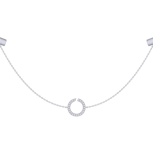 Avani Skyline Geometric Layered Diamond Necklace in Sterling Silver by LuvMyJewelry
