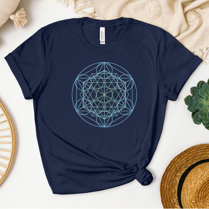 Camiseta unisex de Geometría Sagrada de Formación Hexágono