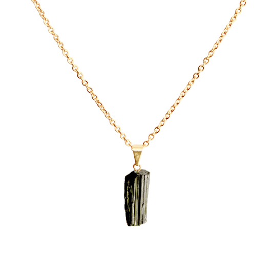 Black Tourmaline Pendent Necklace by Energy Wicks