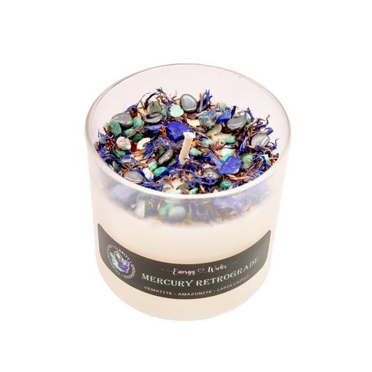 Retrograde Protection Crystal Candle by Energy Wicks