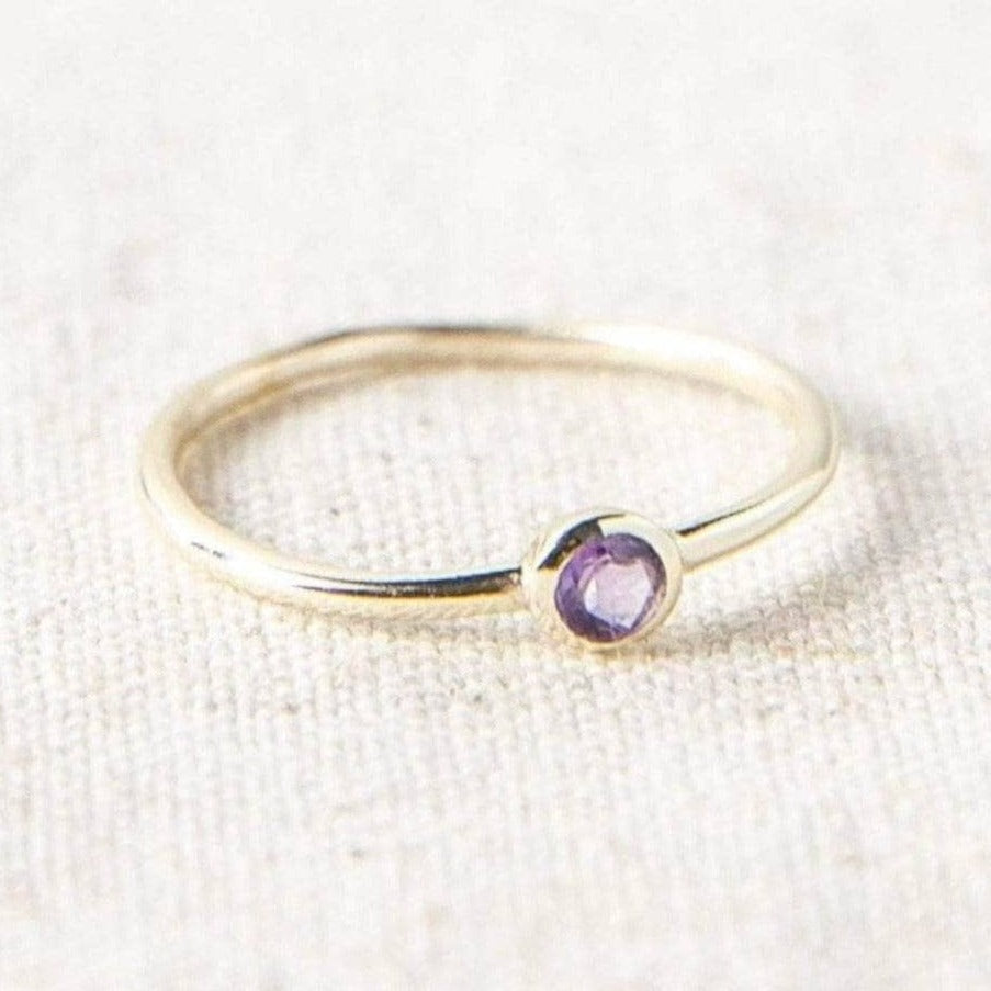 Amethyst Silver or Gold Ring by Tiny Rituals