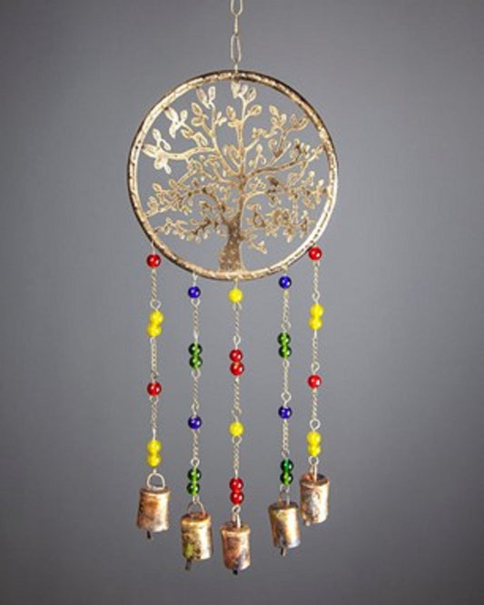 Tree of life chime brass bells