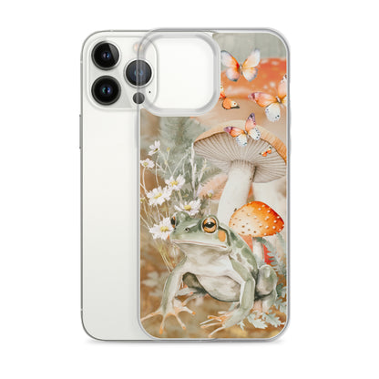 Cottage Core Toad and Mushrooms Clear Case for iPhone®