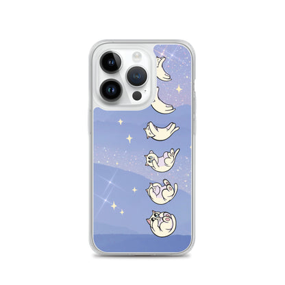 Kawaii Cat as Moon Phases Clear Case for iPhone®