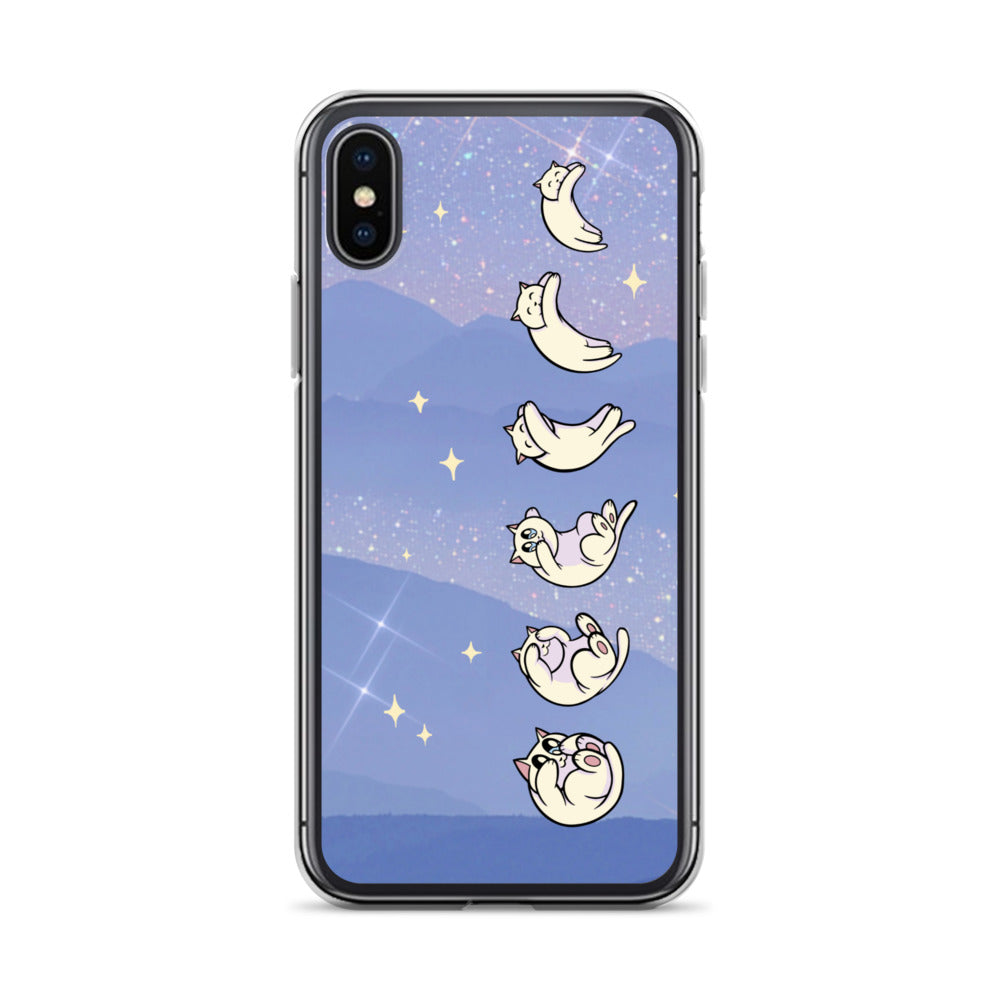 Kawaii Cat as Moon Phases Clear Case for iPhone®