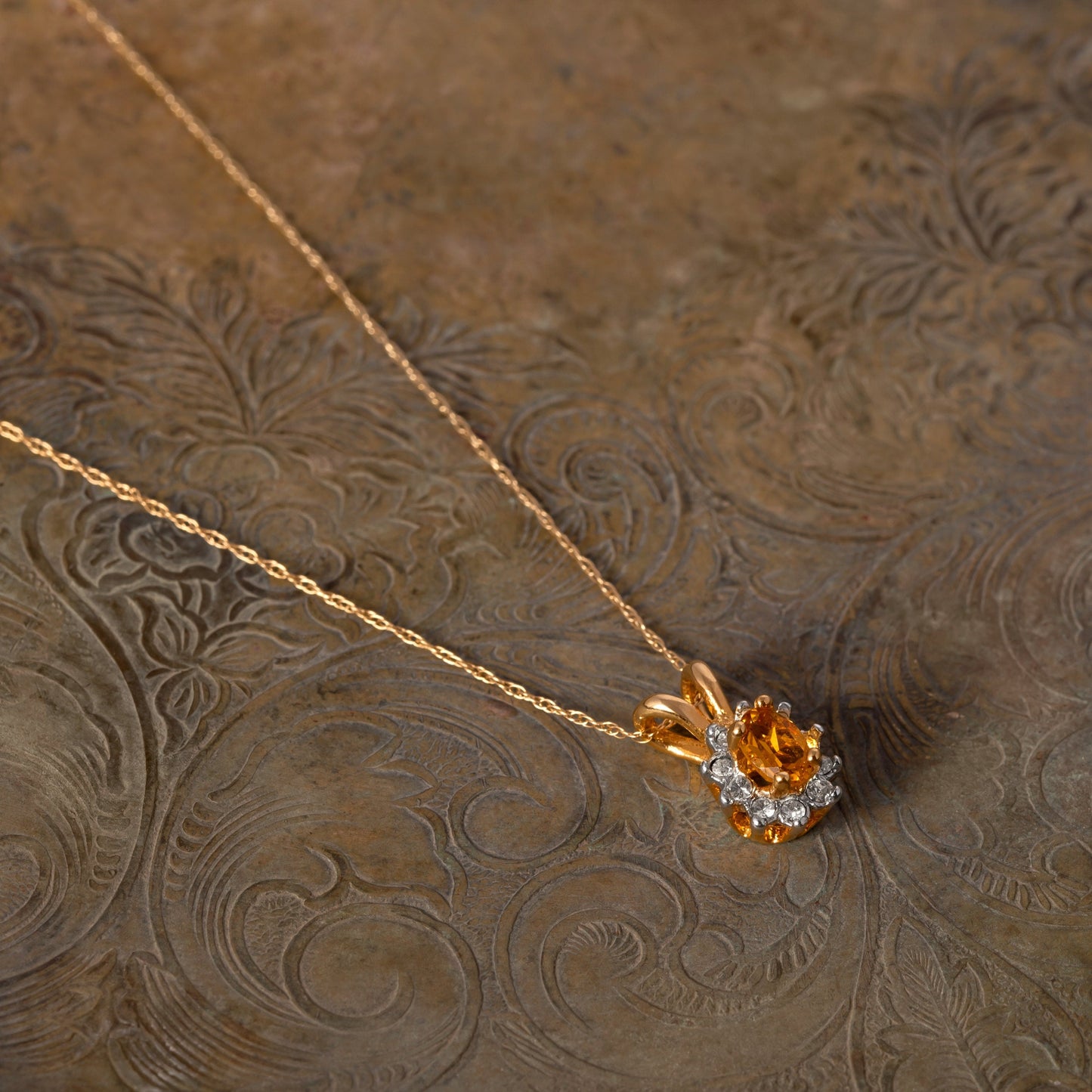 Vintage Clear Swarovski Crystal Necklace Antique Diamond-like necklace #N1291 by PVD Vintage Jewelry