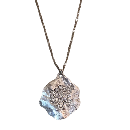 Birthstone Crystal Full Moon Necklace by The Urban Charm