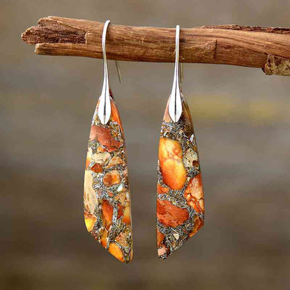 Gold-Plated Copper Dangle Earrings