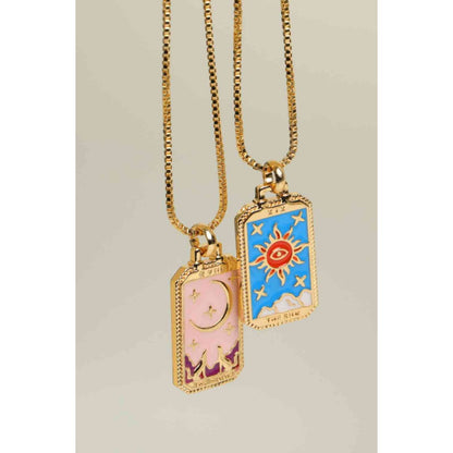 Tarot Card Pendant Copper Necklace