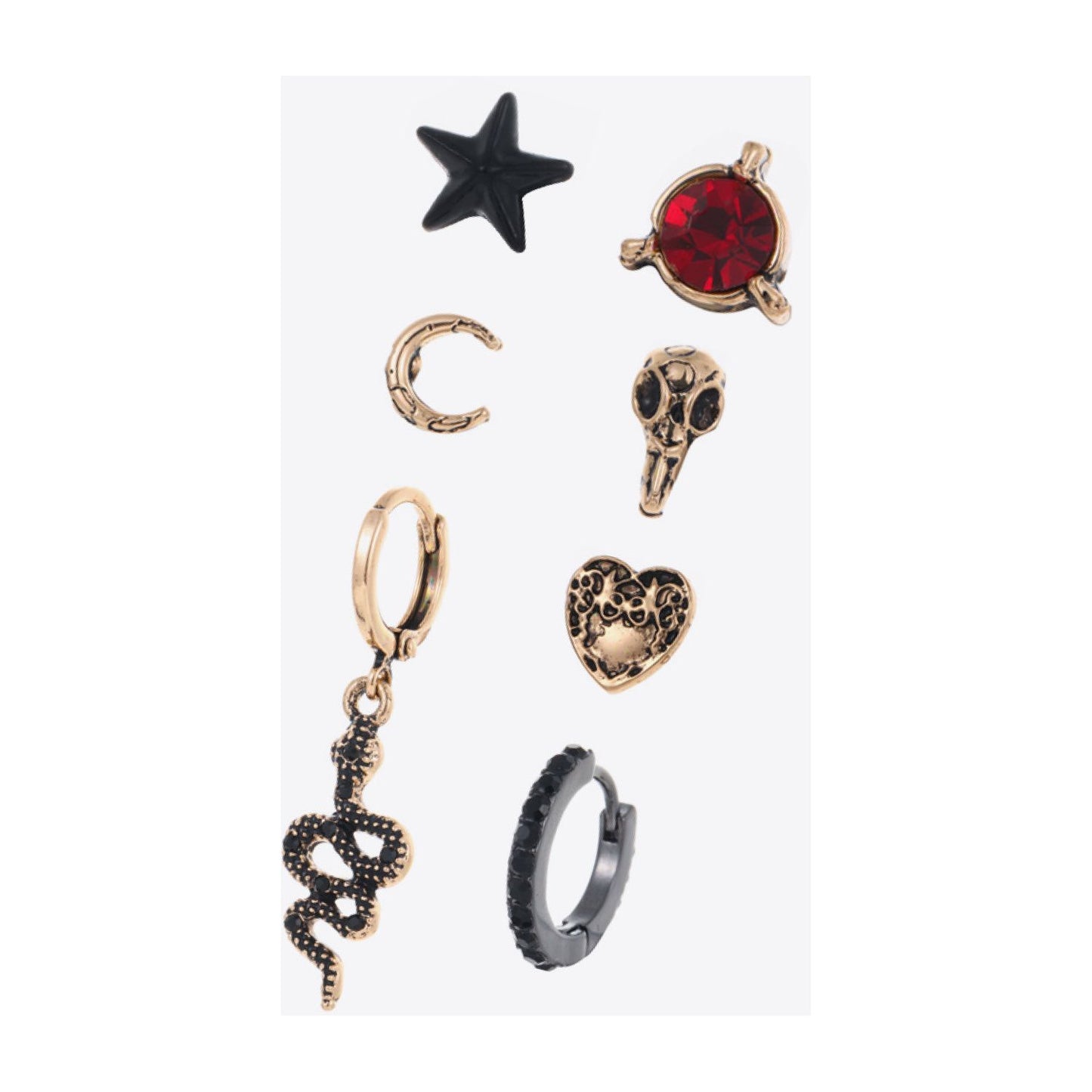 7-Piece Mismatched Earrings