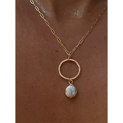 Cenote Pearl Link Chain Necklace by Toasted Jewelry