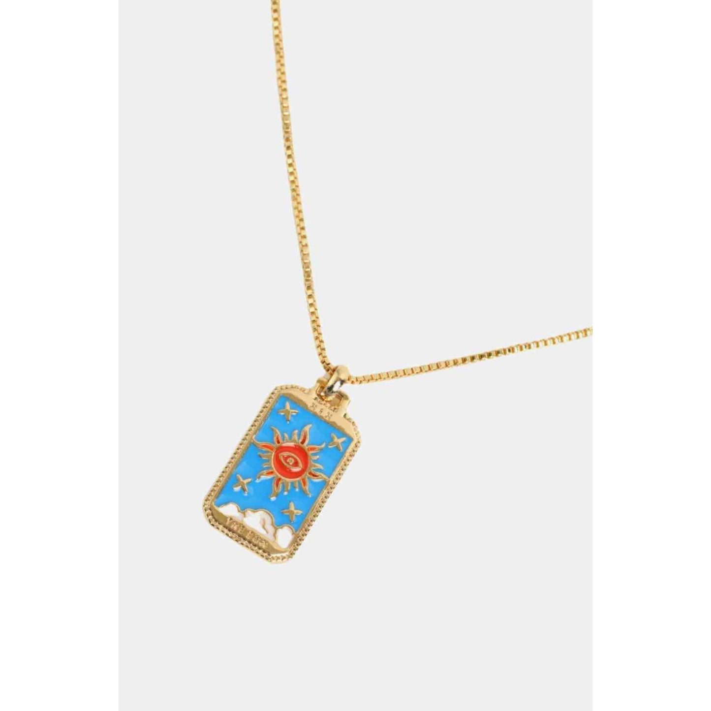 Tarot Card Pendant Copper Necklace