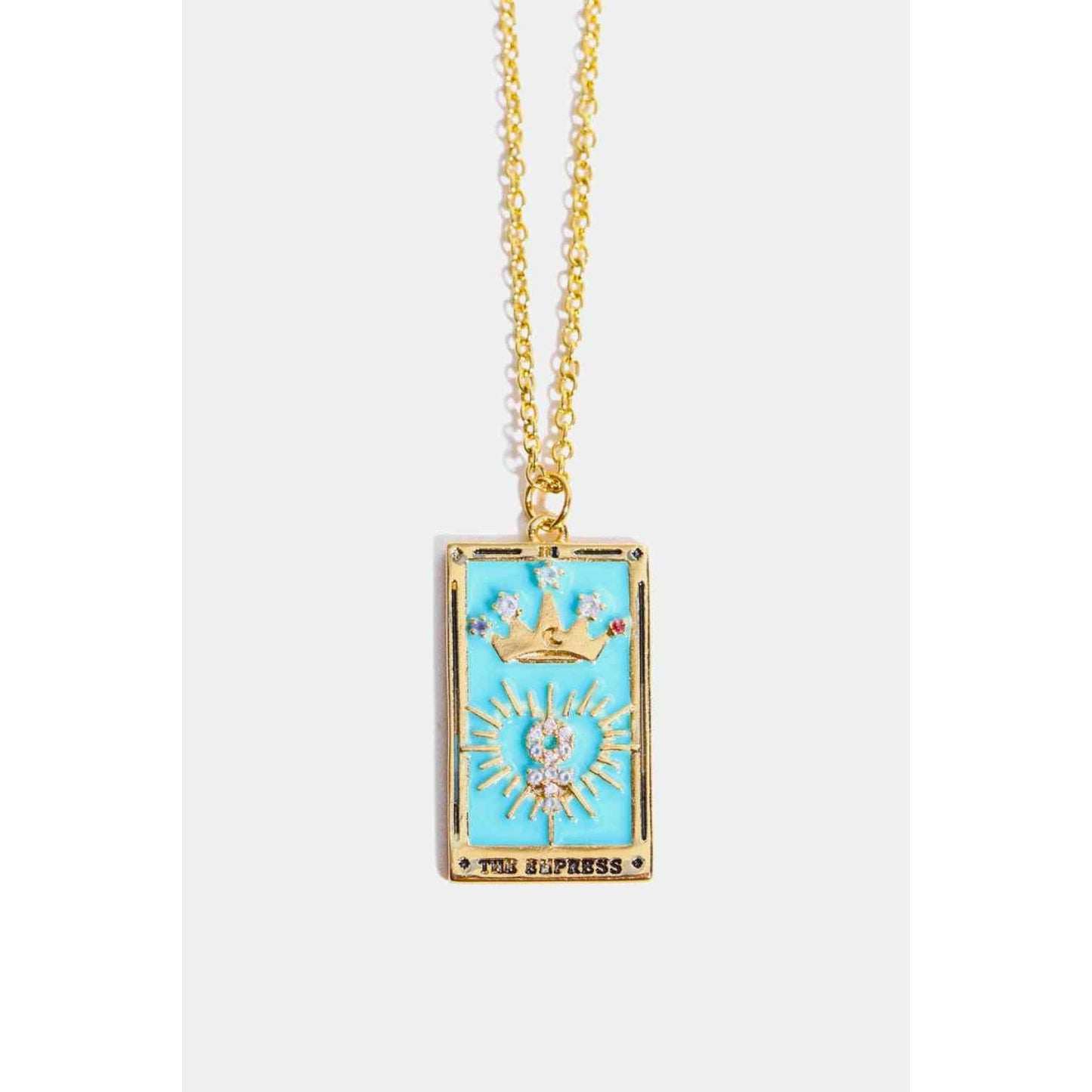 Tarot Card Pendant Stainless Steel Necklace